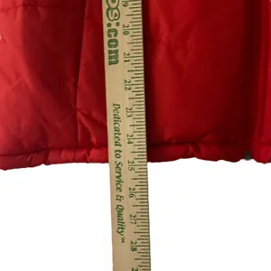 NBA Bulls Red Puffer Sherpa Vest Reversible‎ Womens Large Full Zip Sleeveless thumbnail 6