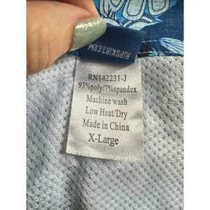 Rip Skirt‎ Hawaii Wrap Skirt Women Size XL Blue Beach Swim Cover Up Tropical thumbnail 7