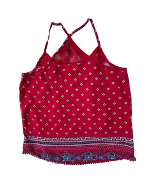 Crave Fame Red‎ Printed Spaghetti-Strap Camisole thumbnail 4