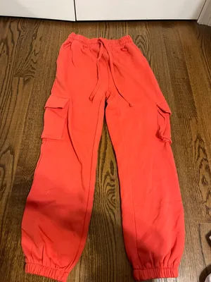 Orange Cargo Sweatpants thumbnail 1