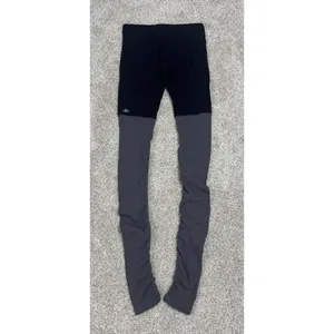 Alo Yoga Goddess Ribbed Leggings Black Charcoal Colorblock Size M thumbnail 8