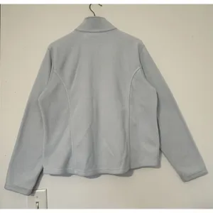 L.L. Bean Women’s Full-Zip Fleece Sweater Size L Light Blue Soft Polar Warm thumbnail 5