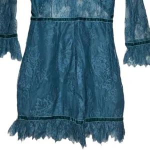 Lovers + Friends Shimmer Cutout Lace Mini Dress Holiday New Years XS thumbnail 8