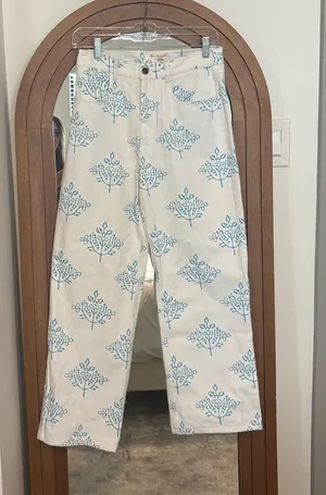 Roller Rabbit blue and white jeans thumbnail 1