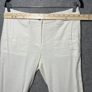 White House Black Market The‎ Trouser White Linen Blend Wide Leg Pants Size 4 thumbnail 2