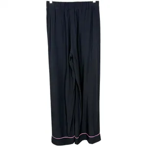 Sun68 Womens Viscose Wide Leg Drawstring Pants Black Relaxed Beach Size Medium thumbnail 2