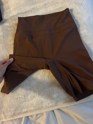 Brown biker shorts thumbnail 2