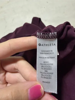 Athleta Deep Plum burgundy High-Neck Tank top medium thumbnail 7