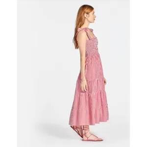 Maxwell Geraldine Brooke Red Gingham Midi Dress Sz S Cottagecore Cotton thumbnail 12
