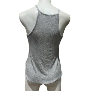 Splendid Tank Top Womens M Heather Gray Ribbed Racerback High Neck Stretch thumbnail 6