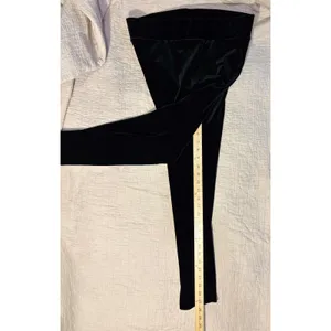 J.Crew Black Velvet Leggings Stretch Pull On Pants AD246 Womens Large thumbnail 7
