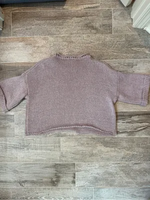 Altar'd State Cropped Scoop Neck Sweater in Dusty Mauve thumbnail 2