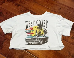 White Crop Shirt Size M thumbnail 1