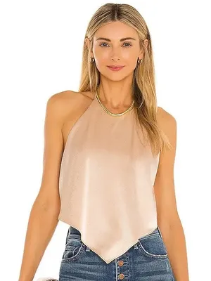 ALICE + OLIVIA‎ Frenchie Satin Halter Top thumbnail 1