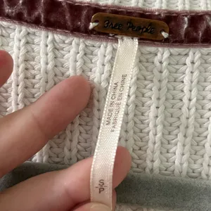 Damsel Cotton Pullover Sweater in White Size S thumbnail 7