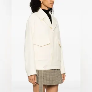 Ami Cream Utility virgin wool Pocket Jacket thumbnail 3