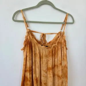 Vici Orange Tie Dye Jumpsuit Wide Leg Beach Resort Travel Vacation Cruise Medium thumbnail 3