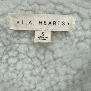 Pacsun LA Hearts Cropped Sherpa Lined Jacket Women’s Small thumbnail 2
