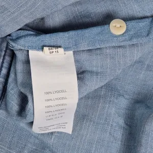 J.Crew‎ Womens Blue Lyocell Chambray Sleeveless Henley Shell Top B8766 Size 6 thumbnail 5