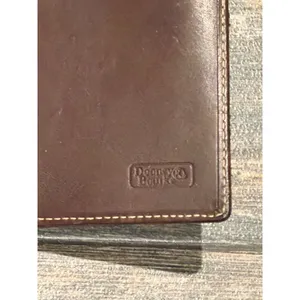 Dooney & Bourke Monogram Jacquard Leather Trim Bifold Long Wallet Brown Vintage thumbnail 7