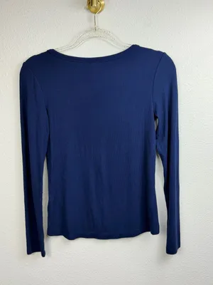 Barefoot Dreams NWT Ultra Soft Classic Ribbed Long-Sleeve Henley Top Size XS thumbnail 5