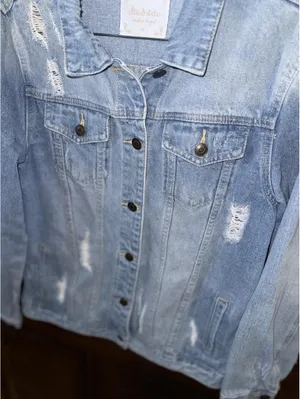Altar'd State Distressed Denim Trucker Jacket thumbnail 2