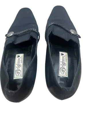 Brighton Quincy Vintage Black Women's Low Heel Slip-On Pumps thumbnail 6