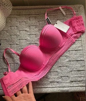 Hot Pink Lace Bra Top Size 34c thumbnail 1