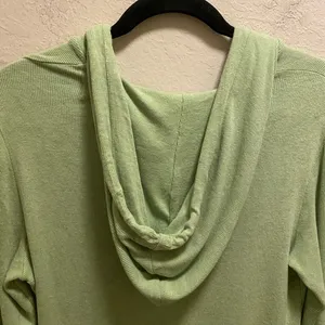 Roller Rabbit Green Lena Ribbed Long Sleeve Hoodie Size Small thumbnail 10