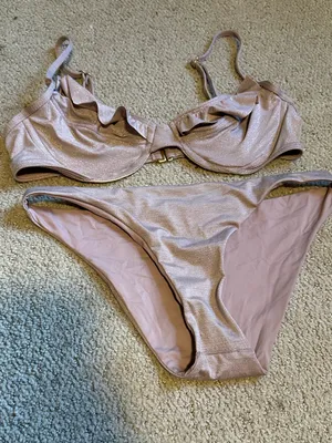 NWOT L*Space Priscilla Shine on Me bikini set dusty mauve thumbnail 2