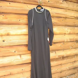 Mac Duggal 26612 Womens Raglan Long Sleeve Black Gown Dress thumbnail 8