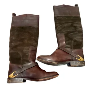 Golden Goose Charlye Riding Boots Santa Fe Suede Leather‎ Distressed Size 36 (6) thumbnail 9