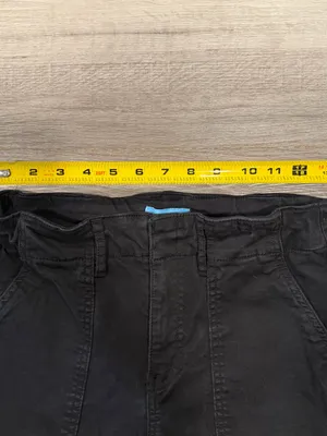 Draper James Wide Leg Crop Jeans Sz 8 Belle Meade Black High Rise Patch Pocket thumbnail 6