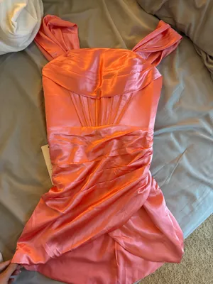Coral homecoming dress thumbnail 5