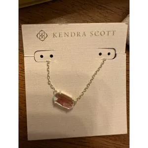 Kendra Scott Ever Dichroic Glass Pendant Gold Necklace NEW W/ Pouch & Box thumbnail 2