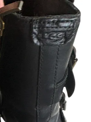 UGG Leather Niels Moto Boots Black Size 10 thumbnail 10