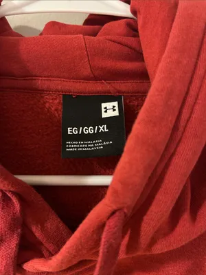 Under Armour Red Hooded Sweatshirt with White Logo thumbnail 2
