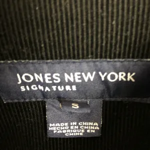 Jones New York Corduroy Black Military Button Front Jacket Womens Small Cotton thumbnail 4