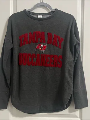 NFL Gray Crewneck Sweatshirt with Red Tampa Bay Buccaneers Appliqué thumbnail 1