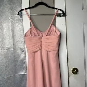 Bariano BHLDN Peach pleated maxi gown size XS bridesmaid wedding guest‎ summer thumbnail 6