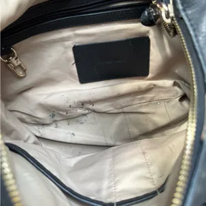 Cole Haan Black Leather zip top Hobo Bag shoulder bag thumbnail 13