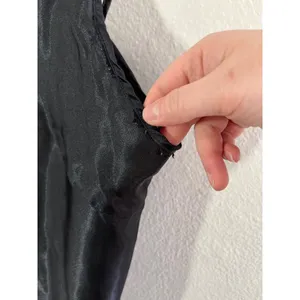 Victorias Secret Vintage Black Satin Lace Trim Camisole Tank Top L thumbnail 7