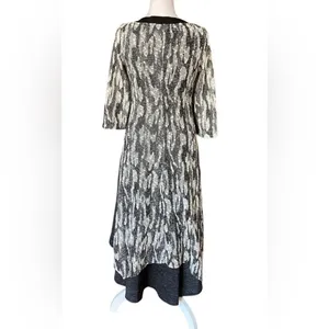 Picadilly Fashion Gothic Witchy Midi Dress Black White Layered Womens Size XS thumbnail 2
