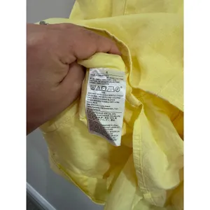 Banana Republic Yellow Linen‎ Blend Fit & Flare Mini Dress Size 6 thumbnail 9
