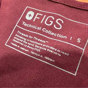 Figs Casma 3 pocket v neck scrub top small burgundy thumbnail 4