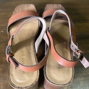Madden girl tan wedge sandles sz 8 thumbnail 4