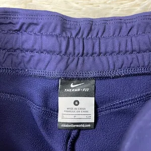 Nike‎ Therma-Fit Women's Blue Straight Leg Sweatpants Fleece Lined Size Small thumbnail 6