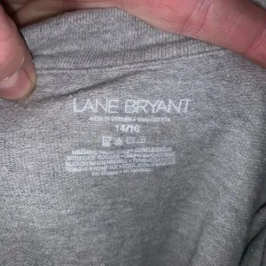 Lane Bryant gray knit ruffled 14/16 3/4 sleeve romantic cardigan thumbnail 3