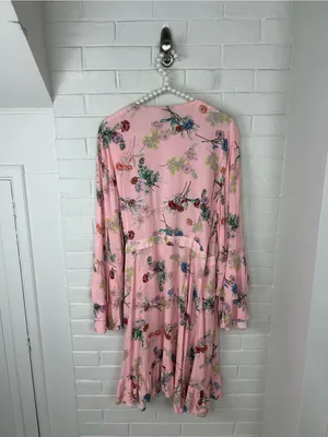 Scoop Pink Floral Wrap Dress Size XL 16-18 thumbnail 10