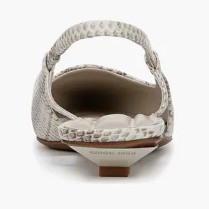 NEW FRANCO SARTO Palmira Slingback Pointed Toe Pump Color: Grey Snake Print thumbnail 9